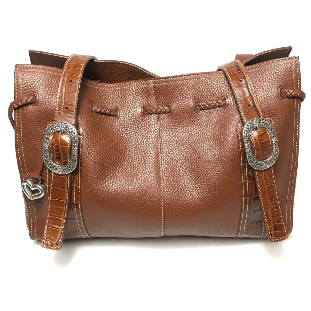Brighton Brown Pebble Leather Shoulder Bag